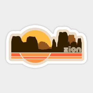 Zion National Park Retro 70s Tourist Souvenir Sticker